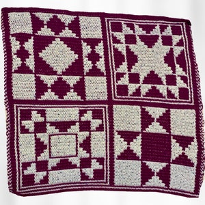 Baby Sadie’s Star Mosaic Crochet Quilt - Baby Blanket Size - Overlay Mosaic Pattern - Blanket, Beginner Crochet Pattern