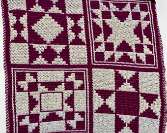 Baby Sadie’s Star Mosaic Crochet Quilt - Baby Blanket Size - Overlay Mosaic Pattern - Blanket, Beginner Crochet Pattern