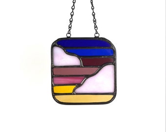 Stained Glass Rainbow Clouds Suncatcher