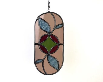 Leafy Stained Glass window hanging