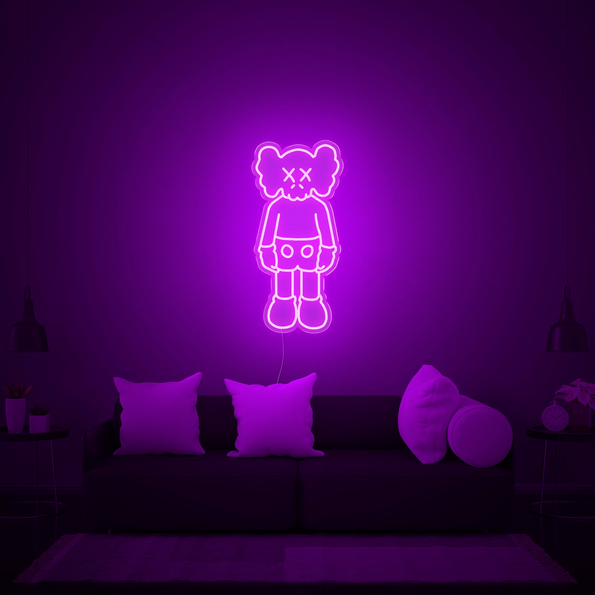 KAWS LED Neon Signgiftwall Decorcustom Signneon Gaming - Etsy