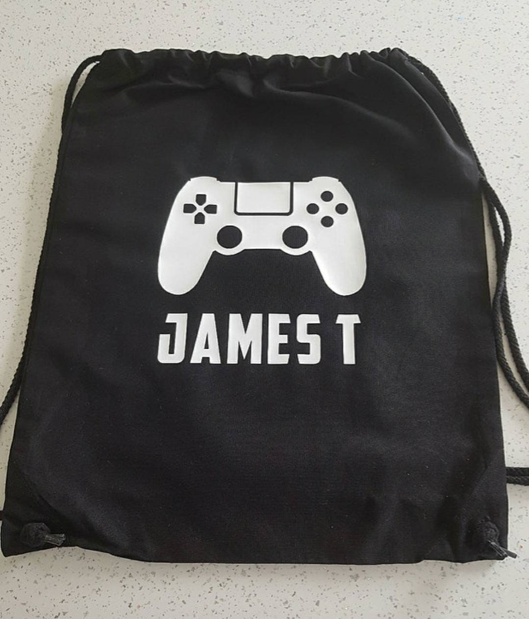 Personalised Gaming Drawstring Bag gamers pe bag school