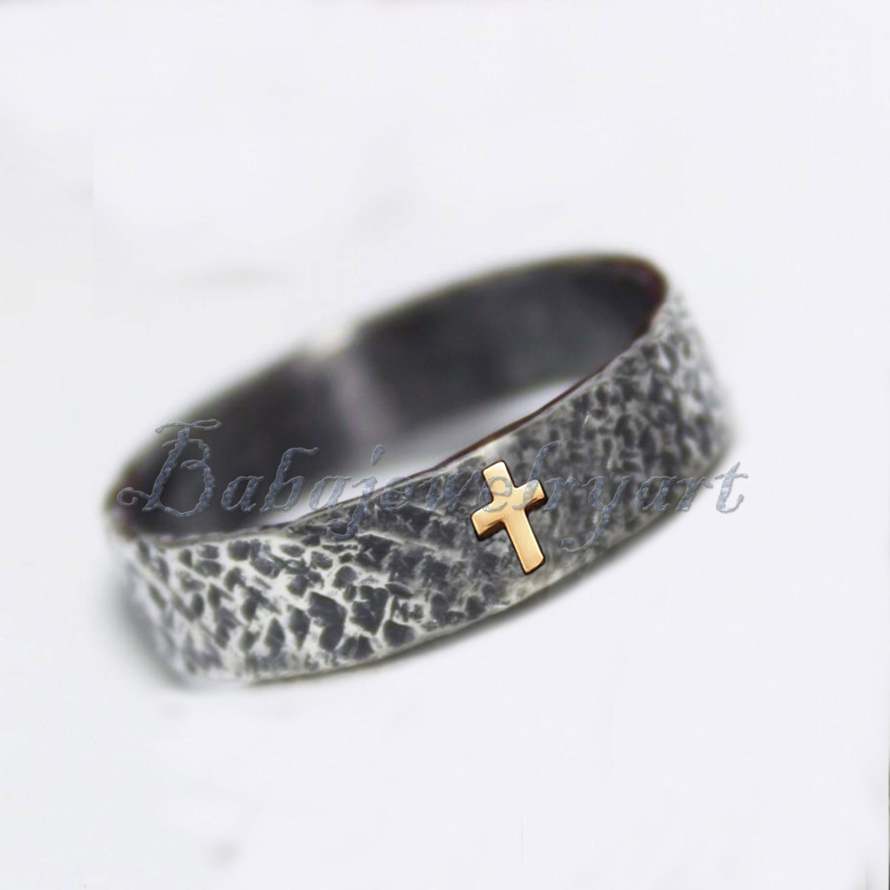 Cross Ring Sterling Silver Ring Baptism Gift Christian Etsy