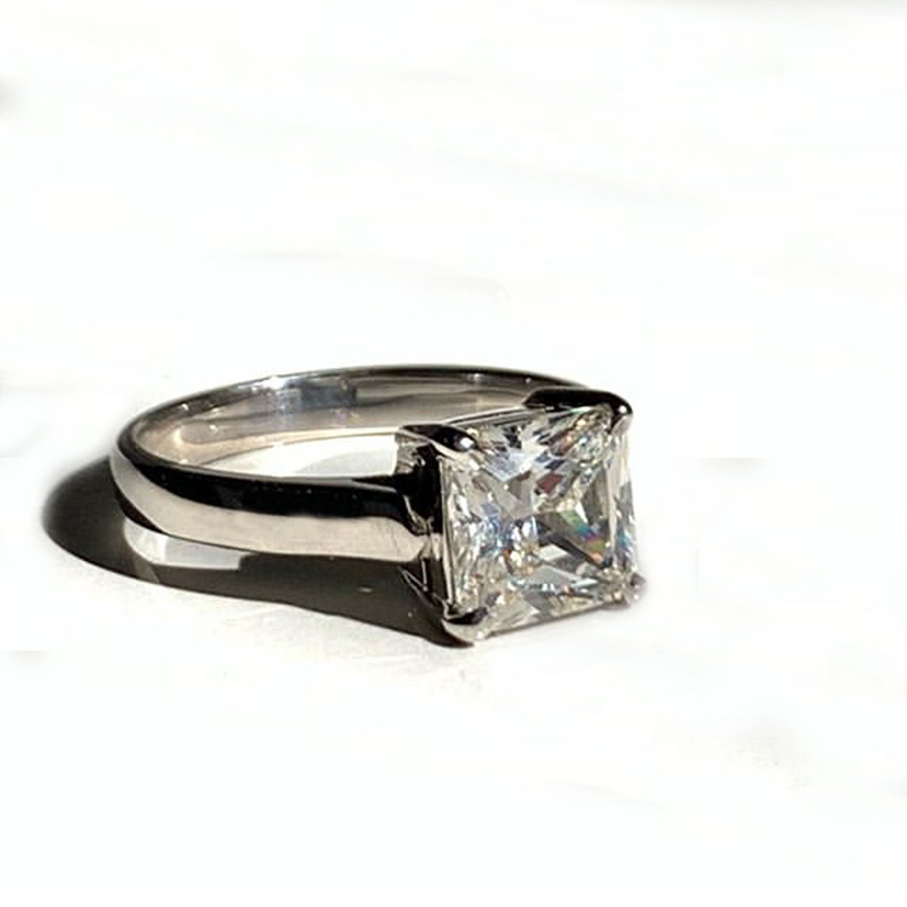 White Zircon Ring Women Index Finger Ring Fashion Couple Ring Set Crystal  Ring | eBay