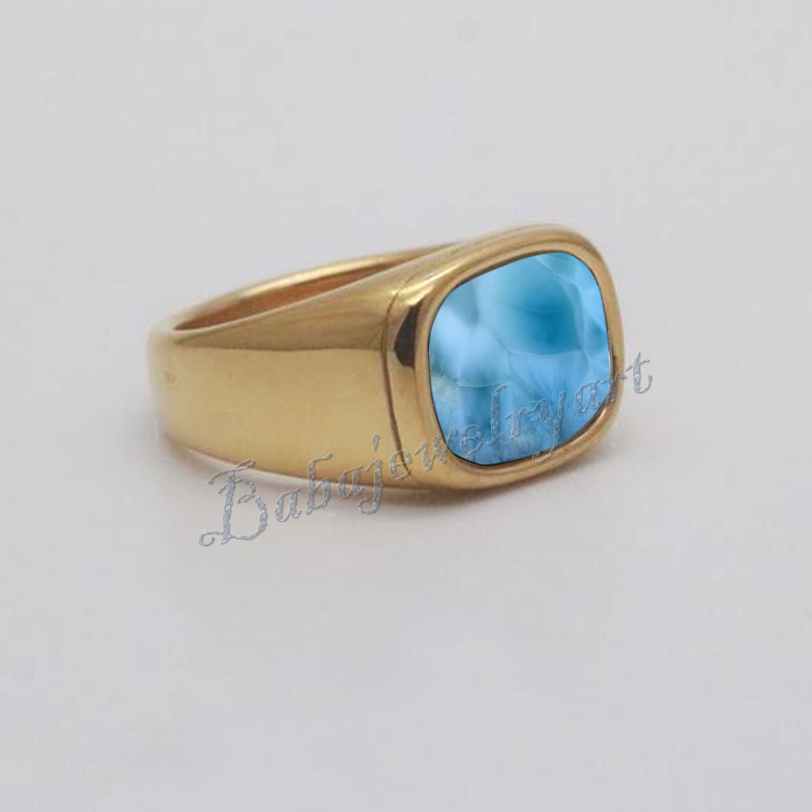 Larimar Ring Larimar Ring Men 925 Sterling Silver Larimar Etsy
