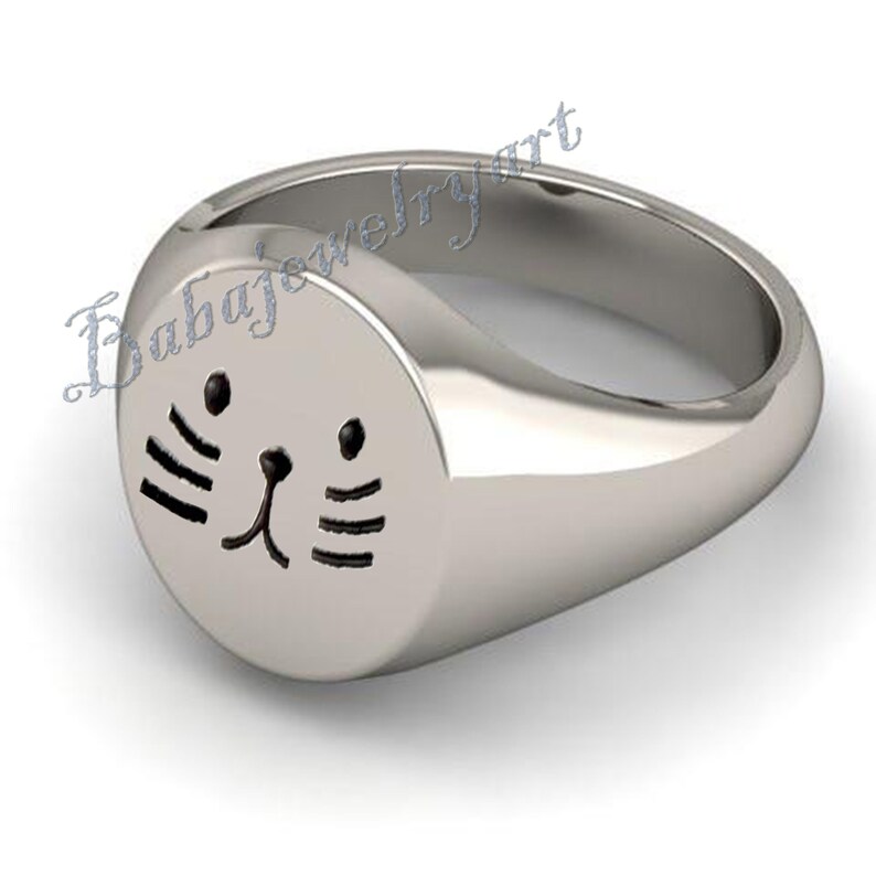 Cat Ring, 925 Silver Cat Ring, Cat Lovers Ring, Cat jewelry, Animal Ring, Birthday Lady Ring, Pinky Ring Women, Kitty Ring, Kitten Ring image 1