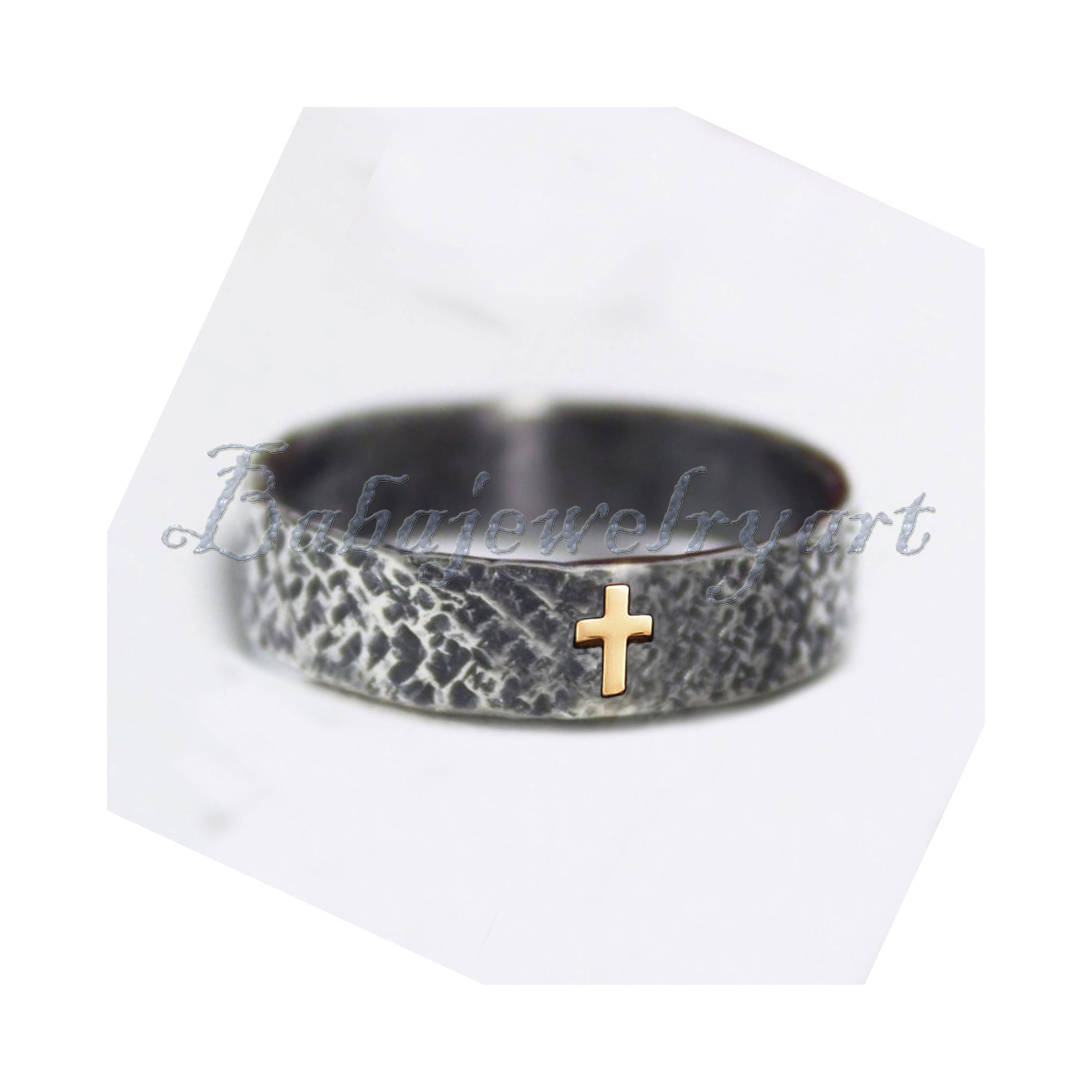 Cross Ring Sterling Silver Ring Baptism Gift Christian Etsy