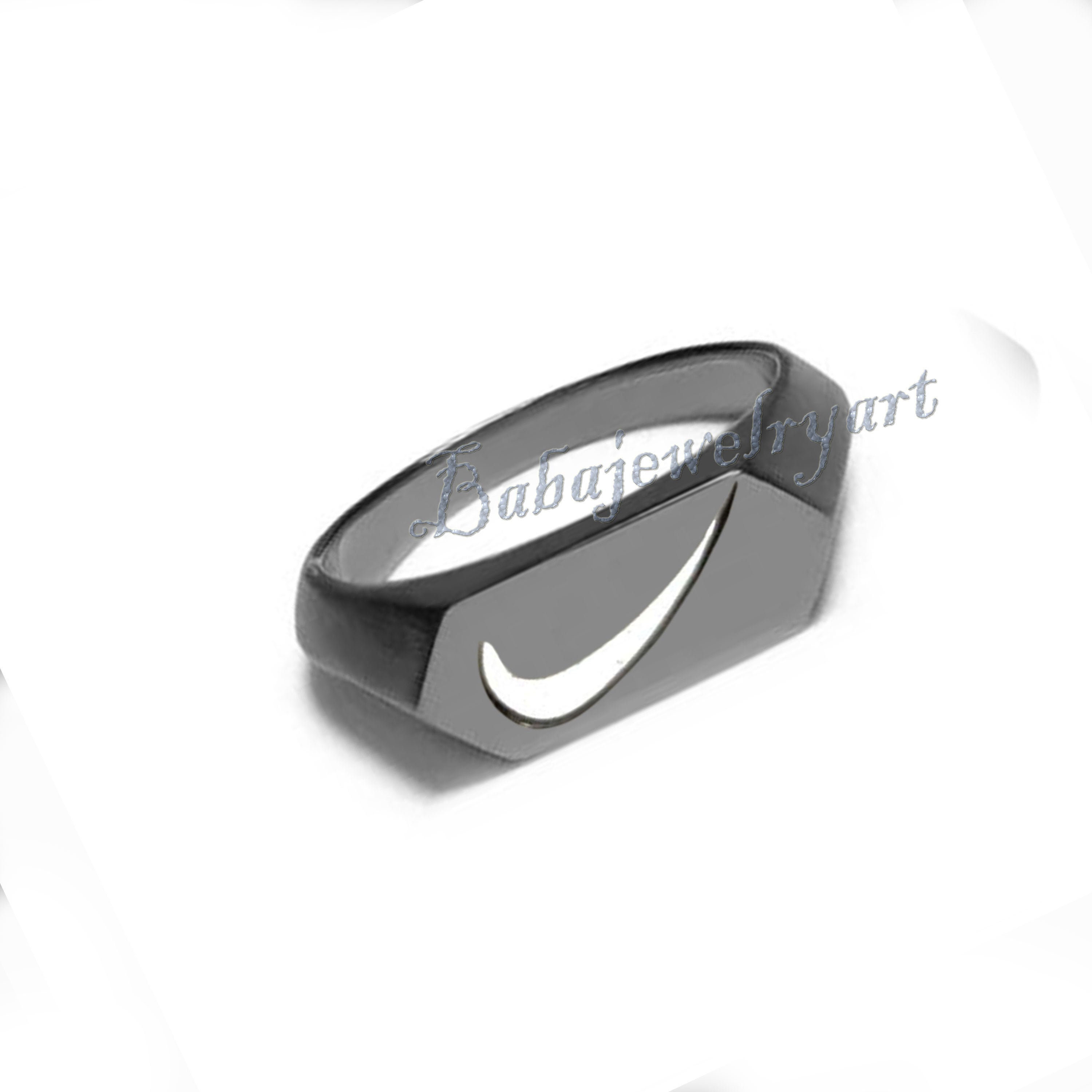 bekennen telefoon Doe mee Nike Ring 925 Silver Nike Ring Black Nike Ring Just Do It - Etsy