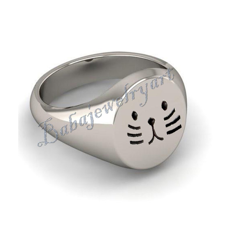 Cat Ring, 925 Silver Cat Ring, Cat Lovers Ring, Cat jewelry, Animal Ring, Birthday Lady Ring, Pinky Ring Women, Kitty Ring, Kitten Ring image 3