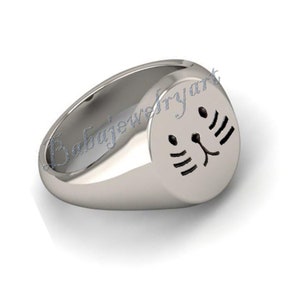 Cat Ring, 925 Silver Cat Ring, Cat Lovers Ring, Cat jewelry, Animal Ring, Birthday Lady Ring, Pinky Ring Women, Kitty Ring, Kitten Ring image 4