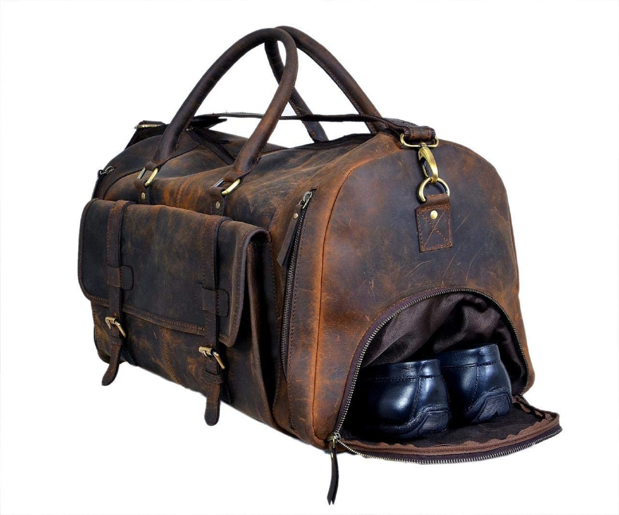 Leather Duffel Bag Travel Duffel Duffel Bag for Family Etsy