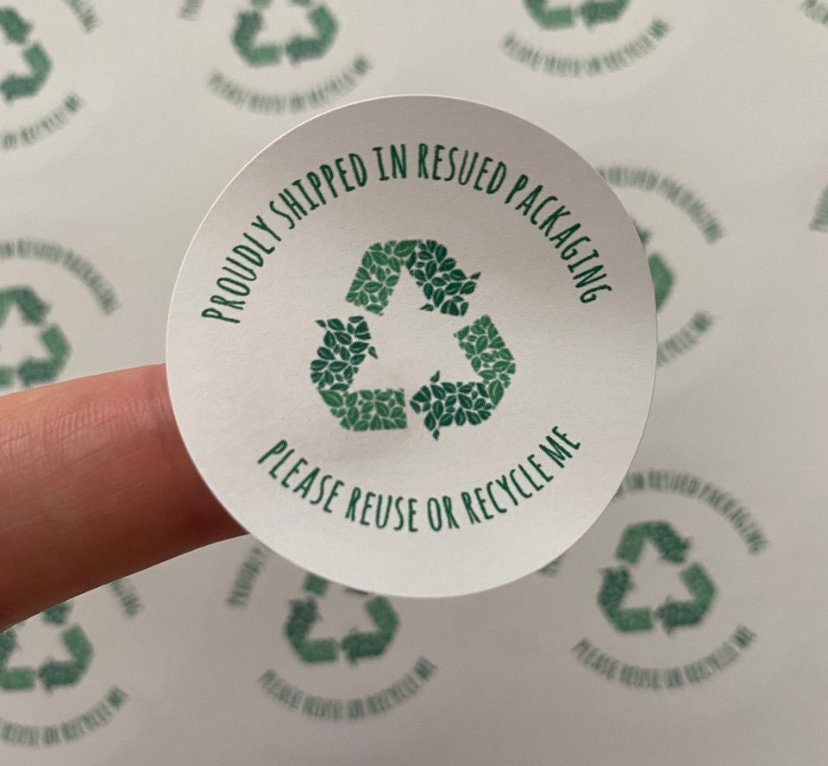 This packaging is recyclable Stickers Reduce Reuse Recycle Etsy