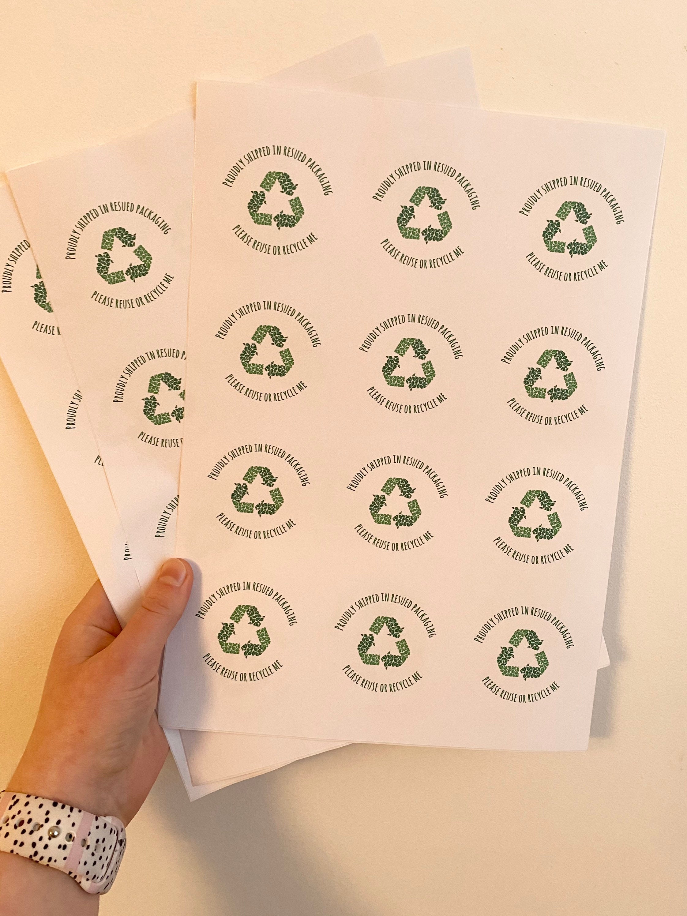 Recyclable Stickers Recycling Stickers Reduce Reuse Etsy