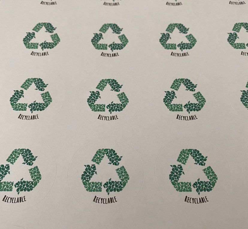 Recyclable Stickers Reduce Reuse Recycle Stickers Small Etsy UK