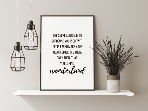 Alice in Wonderland Quote Print Printable The Secret Alice