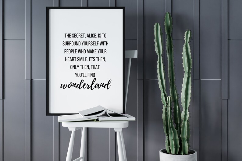 Alice in Wonderland Quote Print Printable The Secret Alice