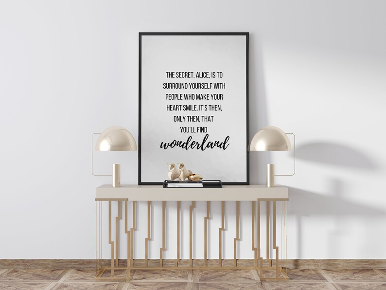 Alice in Wonderland Quote Print Printable The Secret Alice