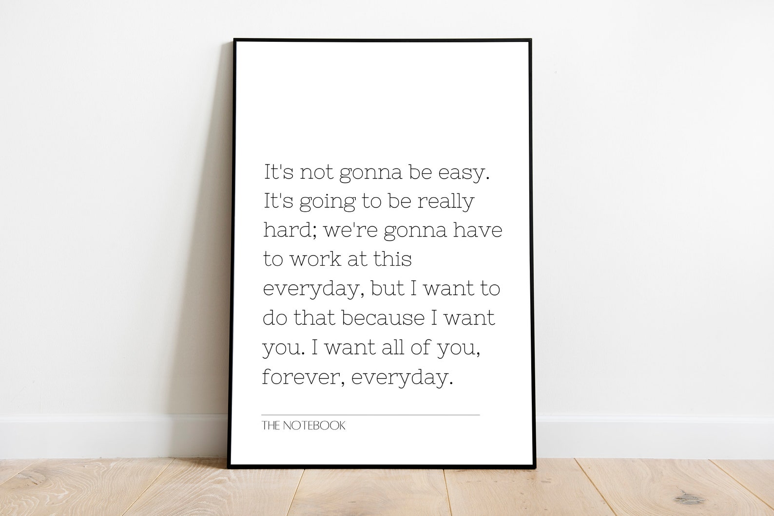 De Notebook Quote Print Printable Noah The Notebook Love | Etsy