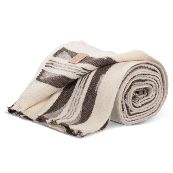 Soft Natural Wool Blanket Queen Size