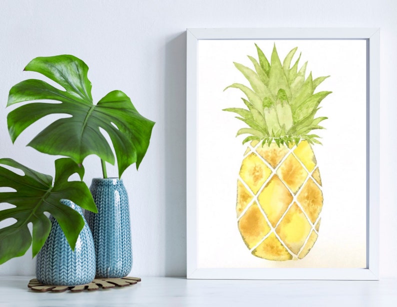 Download Pineapple Art Pineapple Watercolor Pineapple Painting Pineapple Theme Original Pineapple Watercolor Painting Art Collectibles Watercolor Senerval Eu