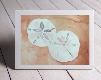 Original Aquarell Sand Dollar