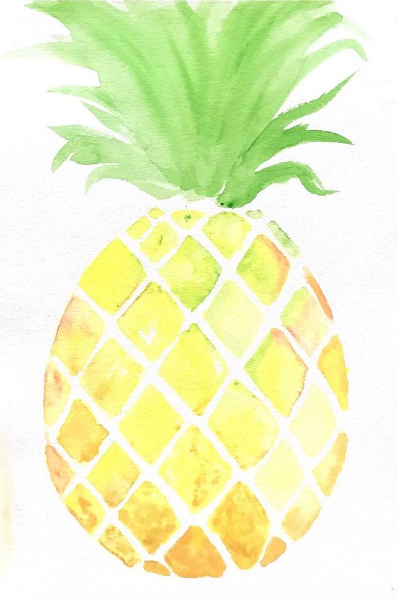 Download Original Watercolor Pineapple Watercolor Art Collectibles Vadel Com