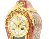 Wow Phenomenal French Boulle Mantel Clock Ormolu Inlay 8 Day Visible Pendulum Mantle Clock