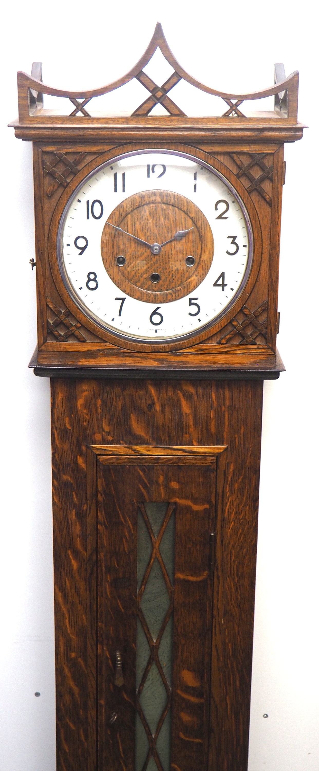 Antique Grandmother Clock Fine Musical Longcase Clock Oak & Etsy