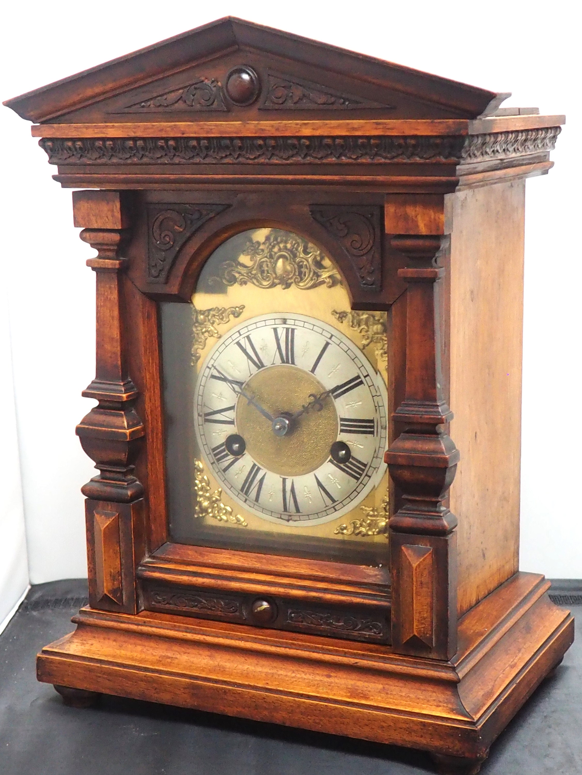 Antique German Junghans Mantel Clock Architectural 8day Etsy Australia