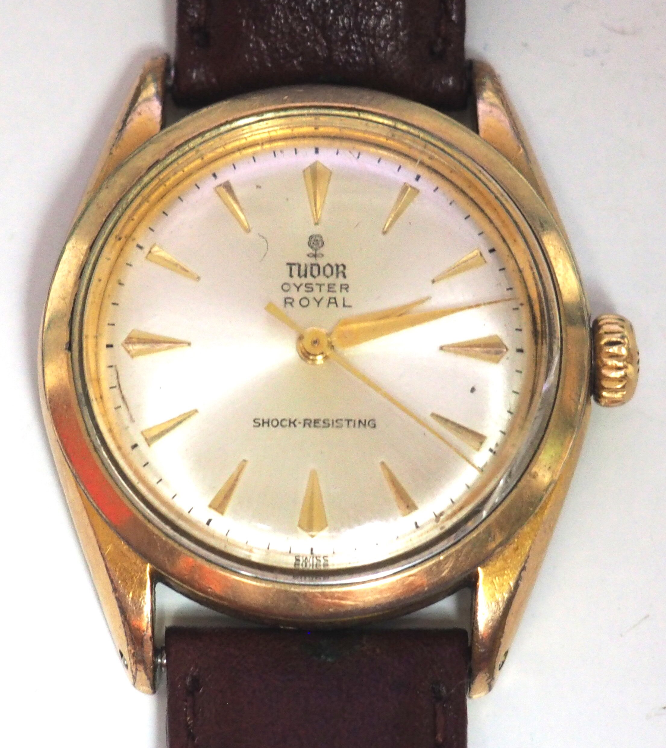 Vintage Mens 18K Rolex Tudor Oyster Watch Manual Wind Circa Etsy