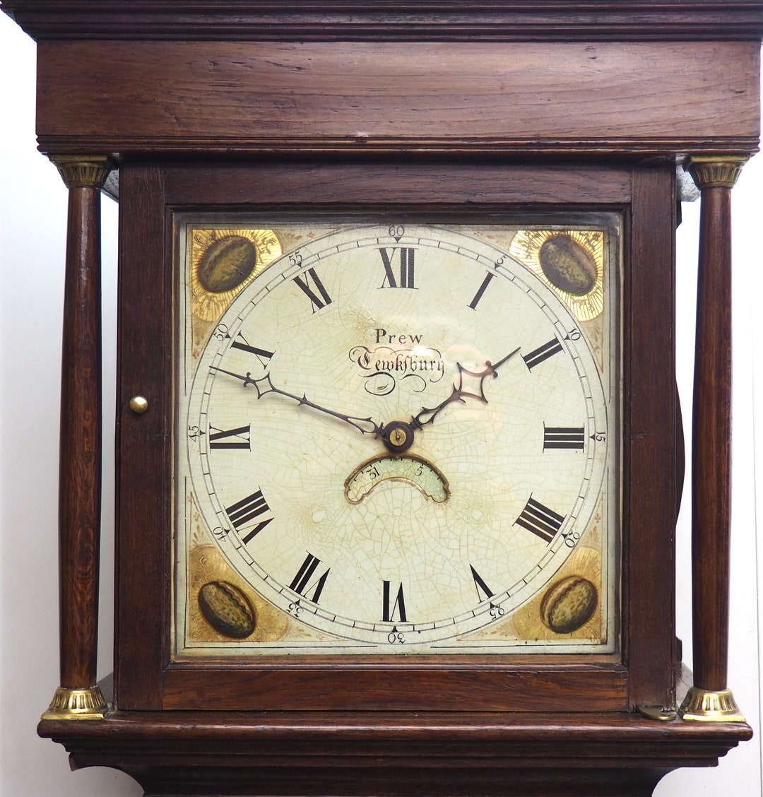 19THC Longcase Clock Fine English Oak Gloucestershire Etsy