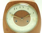 Smiths Art Deco Mantel Clock 8-Day Striking Mantle Clock Honey Oak Case
