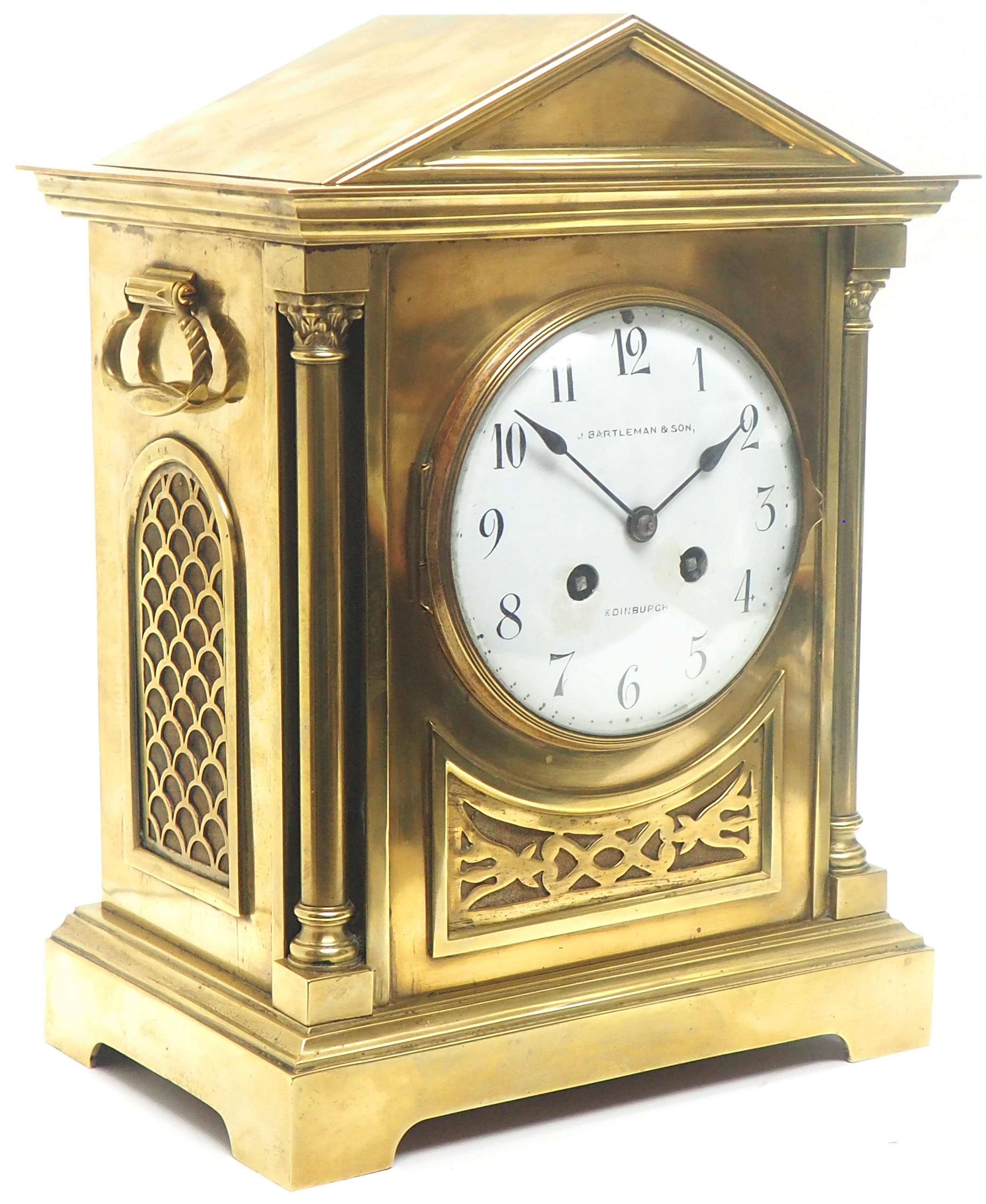 4 Metal ormolu corners #3 For mantle clock or furniture decorations 