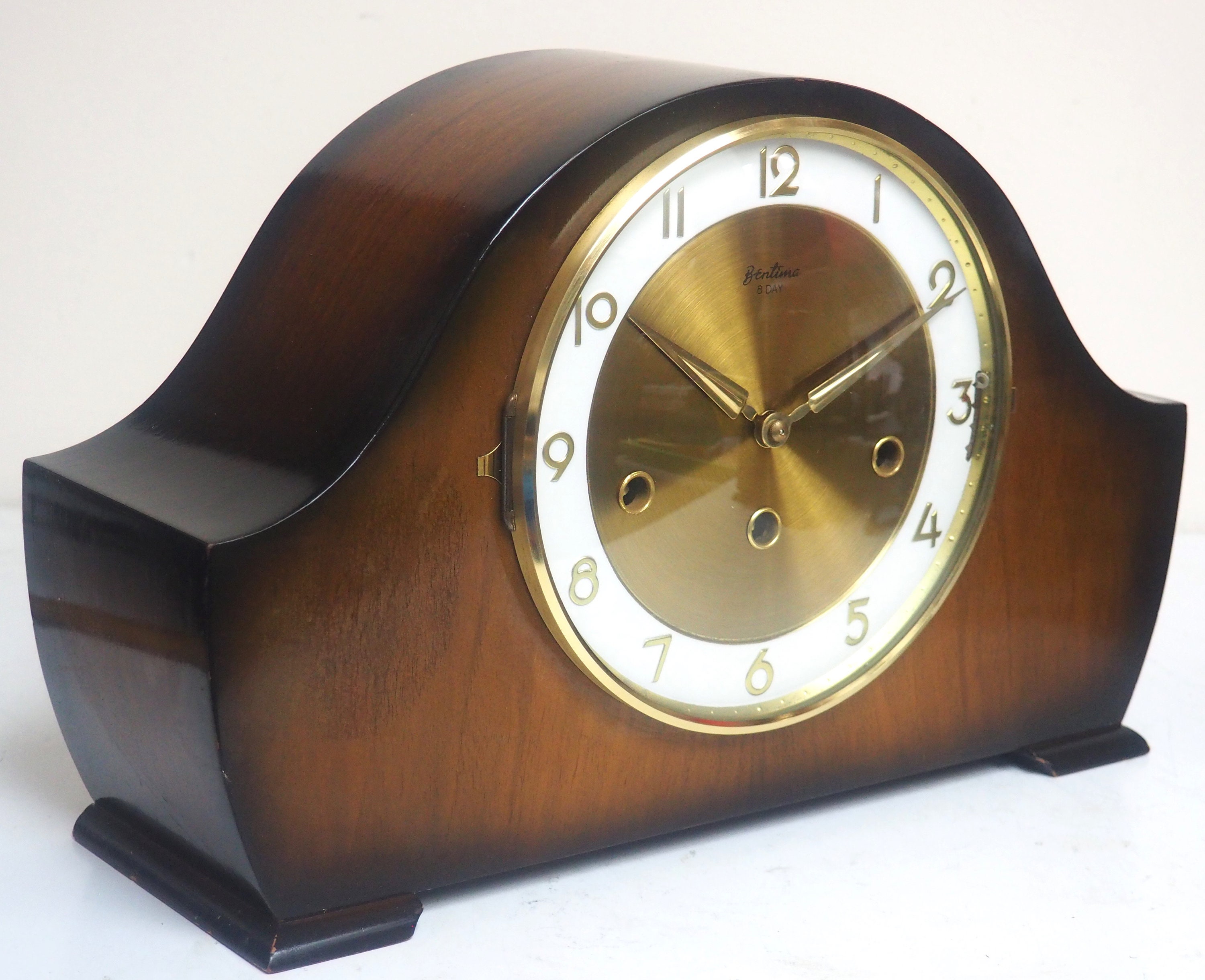 Triple Chime 8day Mantel Clock Fine Bentima Westminster Etsy