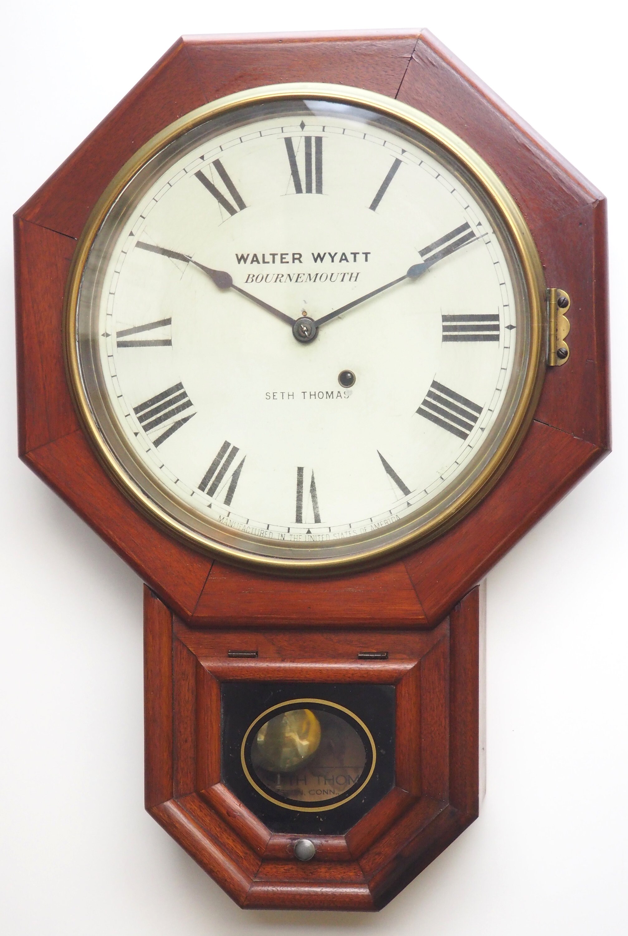 Impressive Victorian American Drop Dial Wall Clock 8 Day Etsy UK