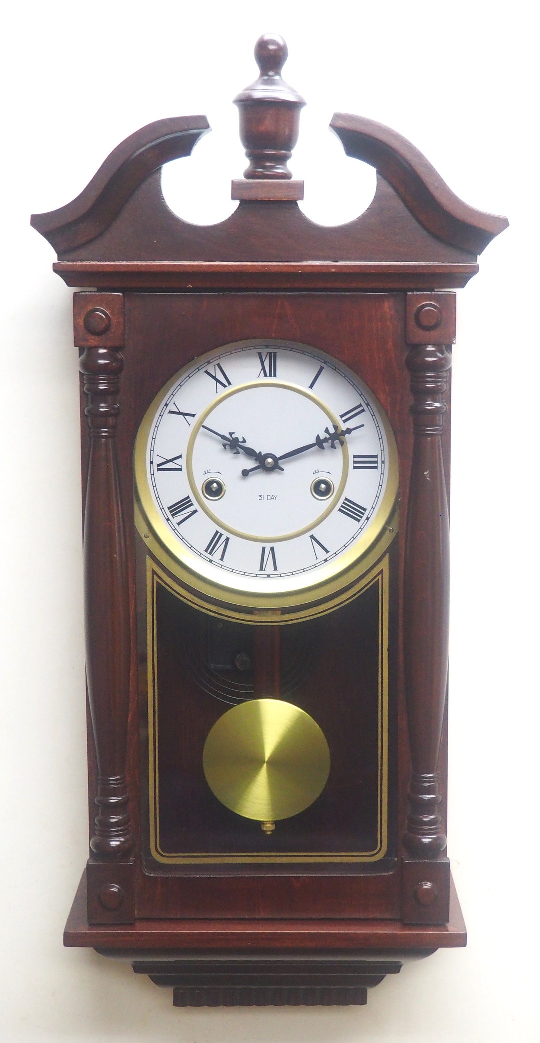 Good Vintage Vienna Wall Clock 1980s Mechanical Wall Clock Etsy