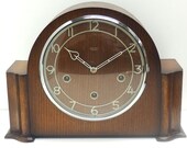 Superb Smiths Art Deco Mantel Clock Oak 8-Day Westminster Chiming Mantle Clock