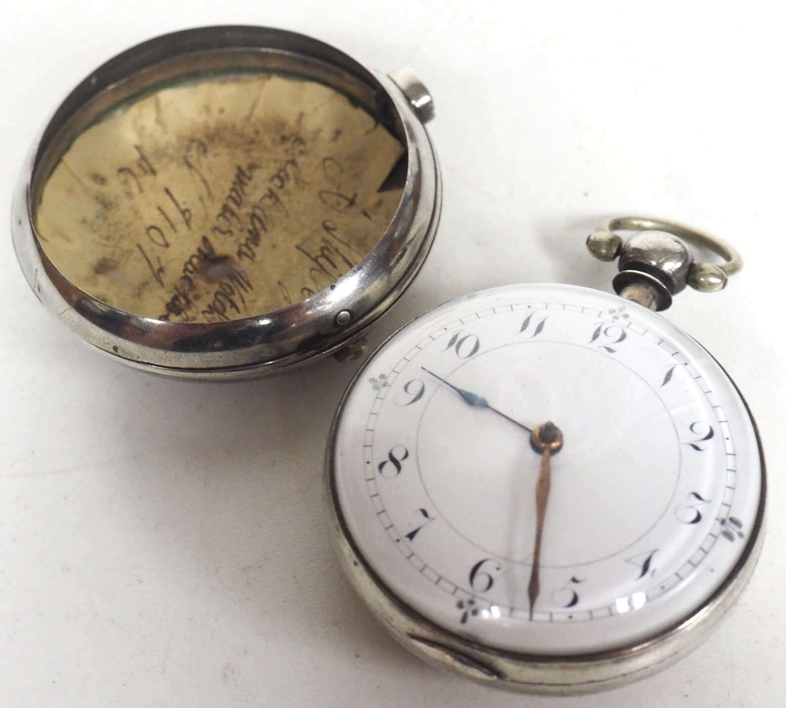 Antique Silver Pair Case Pocket Watch Fusee Verge Escapement Etsy