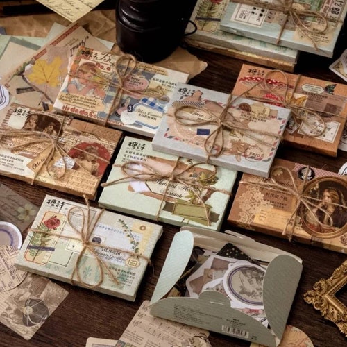 Journal Paper and Stickers Set Scrapbook Set Vintage Mixed Etsy UK