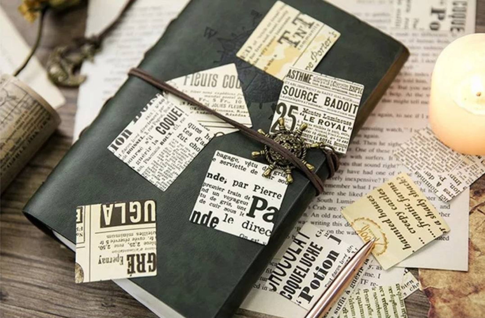Newspaper Sticker Design Retro newspaper stickers 45 pcs Vintage inspired newspaper | Etsy