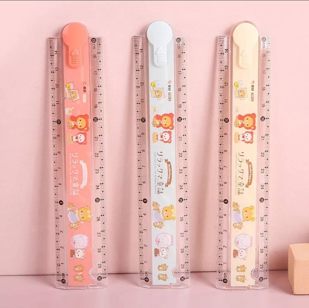 Kawaii Bear Folding Ruler Cute Bear Stationery 30cm Office School Uni ...