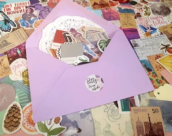Junk Journal kit - Mystery Bag – Mixed Stickers & Ephemera