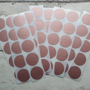 Rose Gold Scratch Off Stickers , 1 inch,  2.5cm  Scratch to Reveal stickers