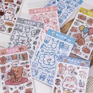 16 Sheets Stickers Book Kawaii Planner Stickers DIY Notebook