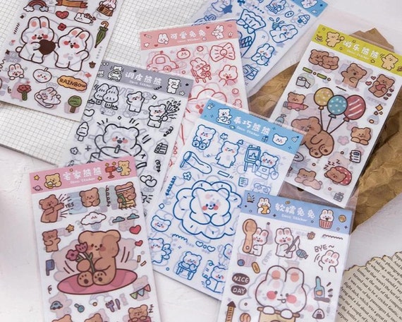 Kawaii Cool Girl Sticker Sheet // Kawaii Stationery, Aesthetic Stationery, Cute  Stickers, Journal Sticker, Pen Pal Letters, Bullet Journal 