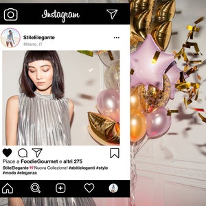 Digital File Editable Instagram Frame for Photobooth