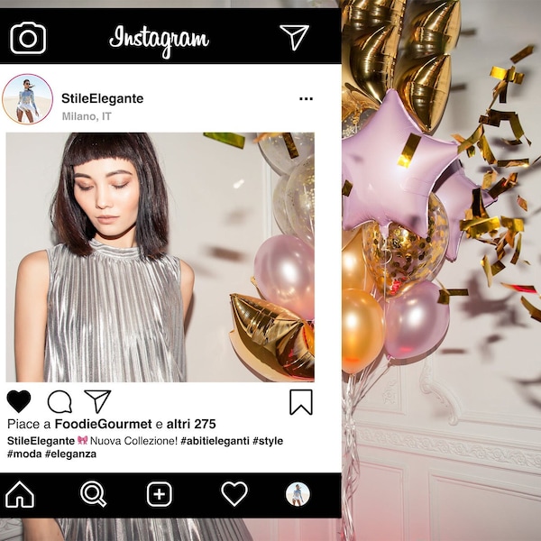 File Digitale Cornice Instagram modificabile per Photobooth