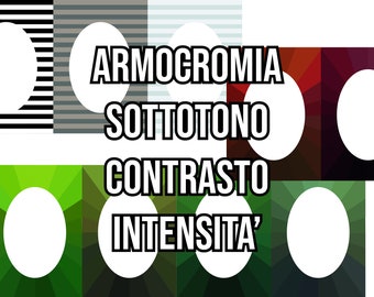 Armocromia set passepartout - sottotono, contrasto, intensità - Cornici per seduta fai da te - A4 - File di Stampa PDF - Alta qualità