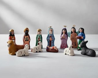 ヴィンテージ 1960 陶器 ミニチュア キリスト降誕 小さなメキシコの 
