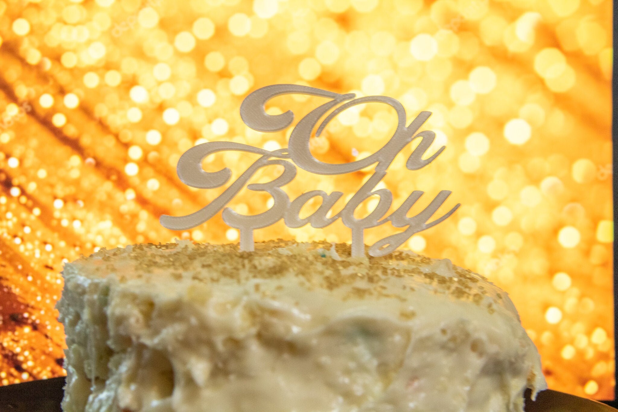 Oh Baby Cake Topper, Gender Reveal Cake Topper, Pregnancy Announcement